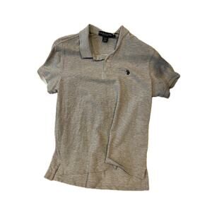 US Polo Assn Gray Polo Golf Shirt Mens L